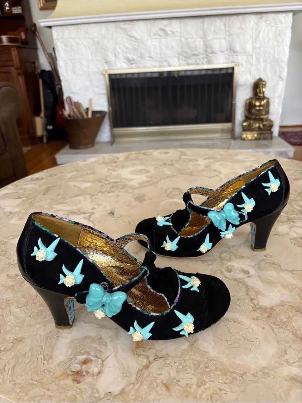 Irregular Choice “Fresh Cut Grass” Mary Jane Retro Heels - Picture 8 of 15